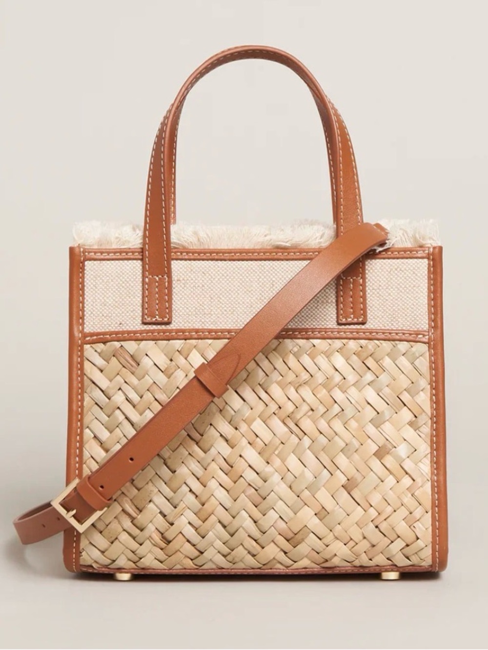Spartina 449 Straw Dune Satchel Crossbody bag - Picture 2 of 9